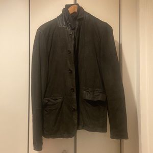 Mens All Saints Leather and Suede Jacket